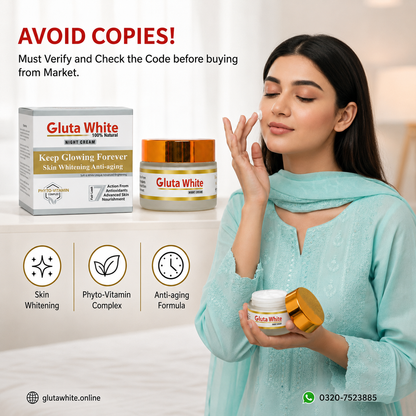 Gluta White Cream for Face Whitening & Brightening