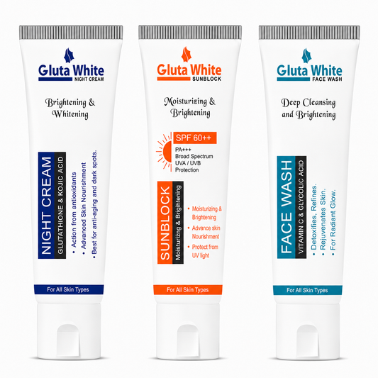 Gluta White 3 in 1 Face Glow Kit.
