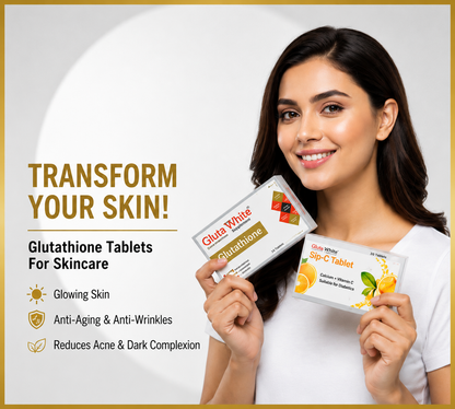 Full Body Whitening Glutathione (30) Tablets & Vitamin-C (30) Tablets.