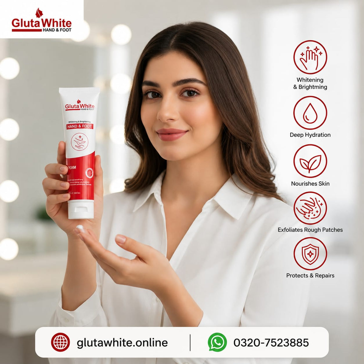 Gluta White Hand and Foot Whitening Cream