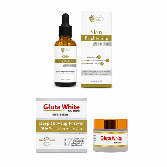 Gluta White Cream & Skin Brightening Serum.